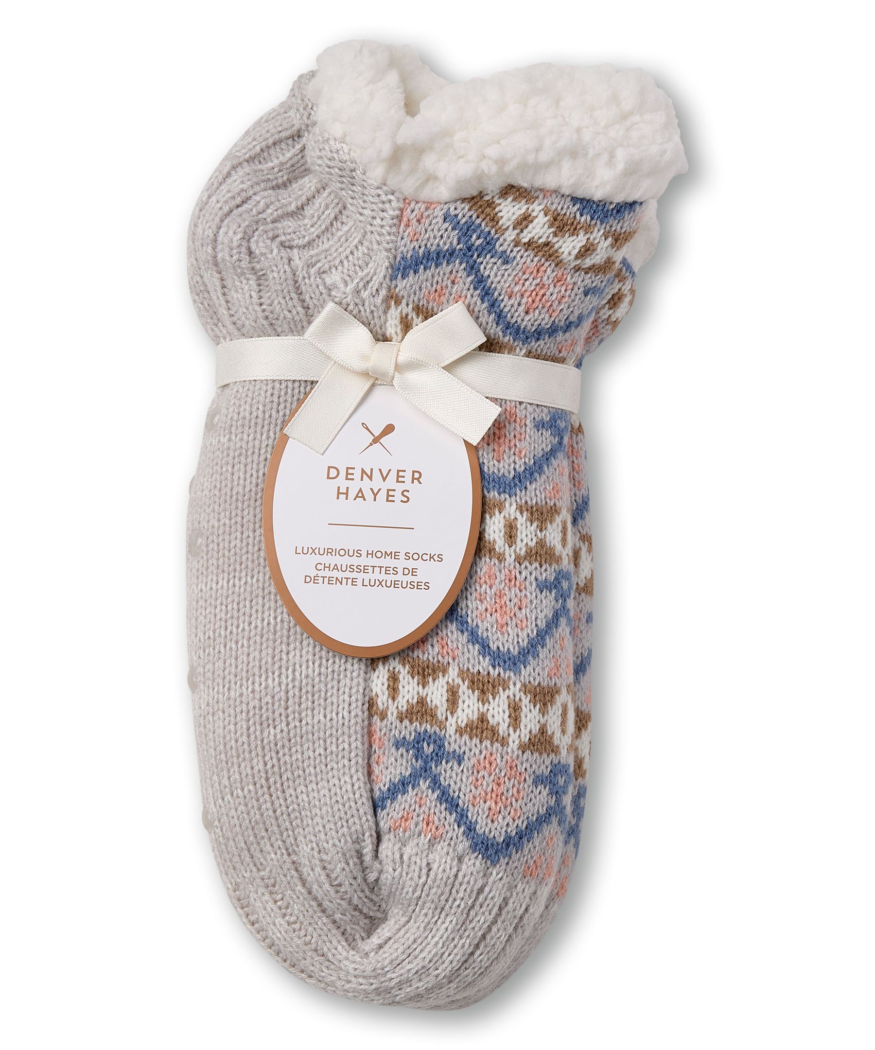 Chaussons à motif nordique pour femmes, Denver Hayes