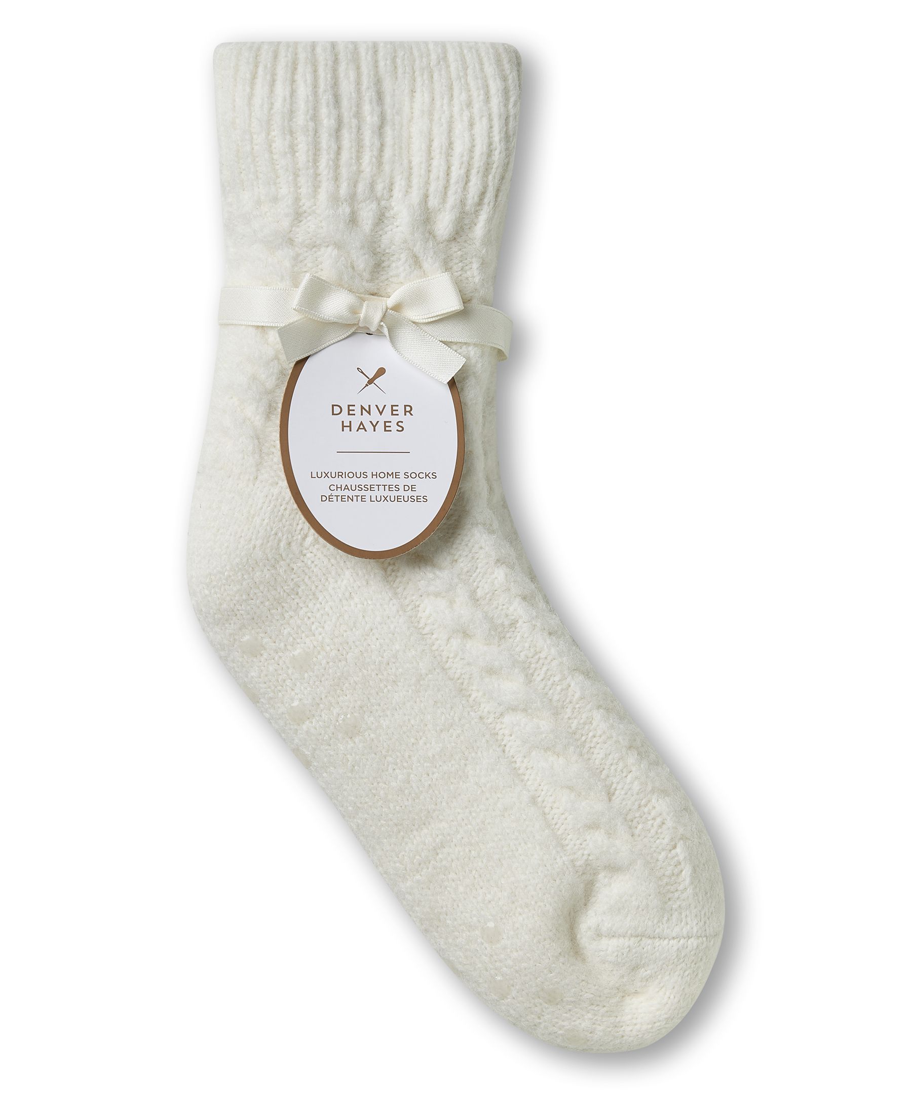 Chaussettes de détente en tricot à point de torsade pour femmes, Denver Hayes