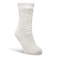 Denver Hayes Women's Cable Knit Lounge Sock Front_Angled_Right