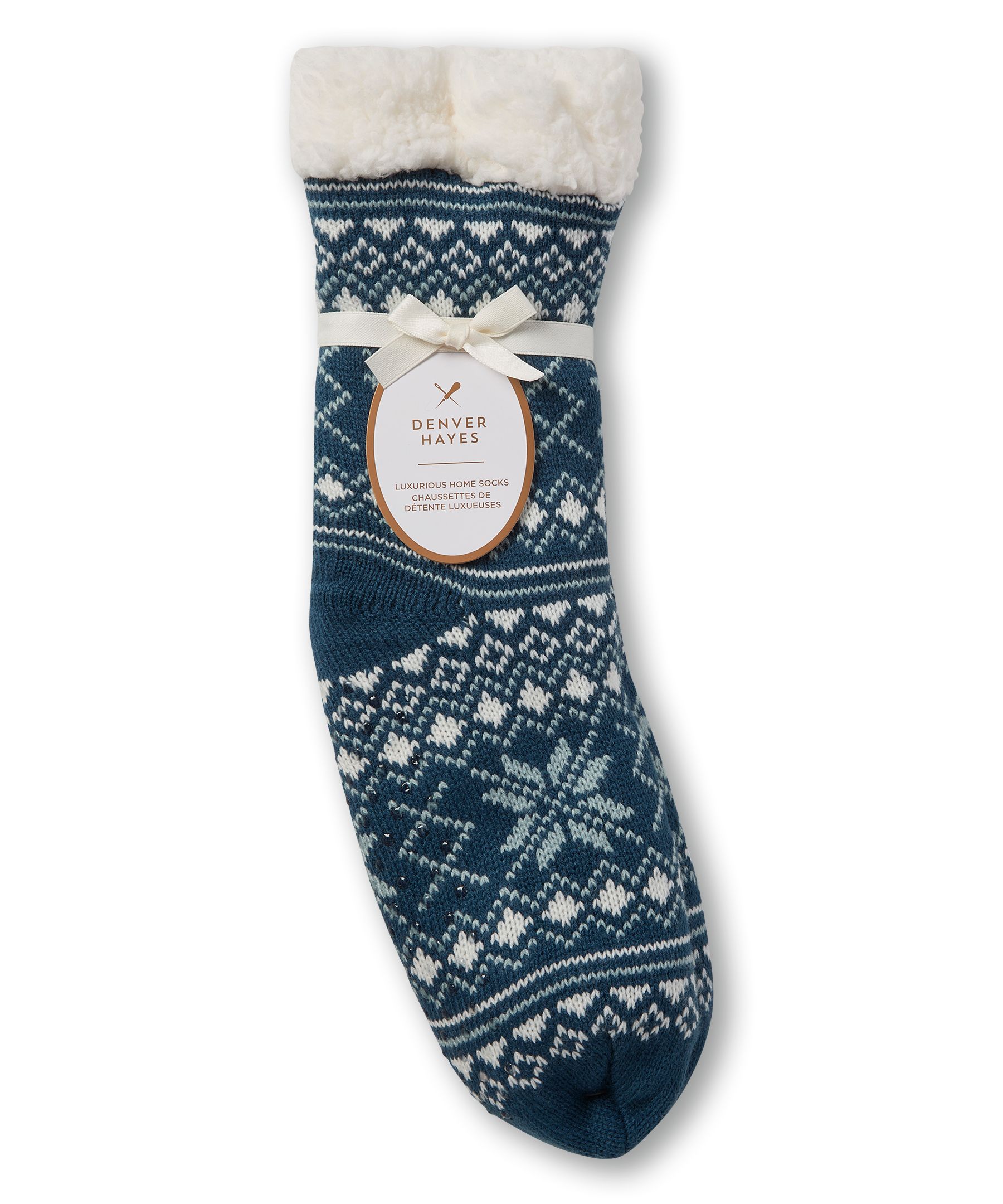 Chaussettes en tricot à motif Jacquard pour femmes, Denver Hayes