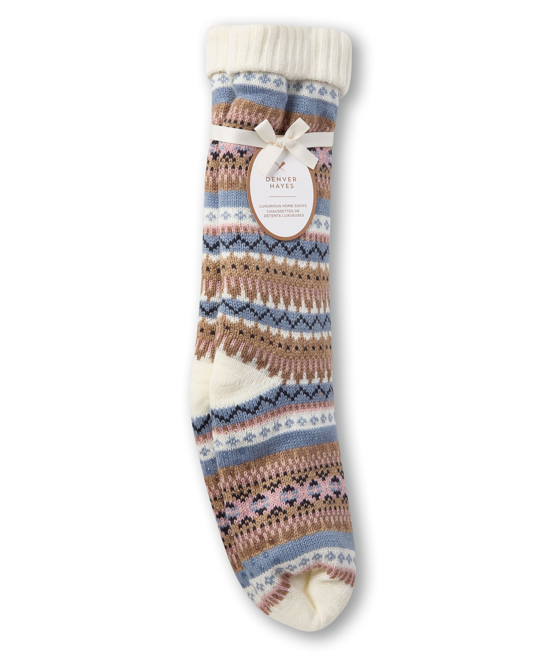 Chaussettes en tricot à motif Jacquard pour femmes, Denver Hayes