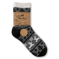 WindRiver Women's Heritage Reindeer Print Socks Front_Flat