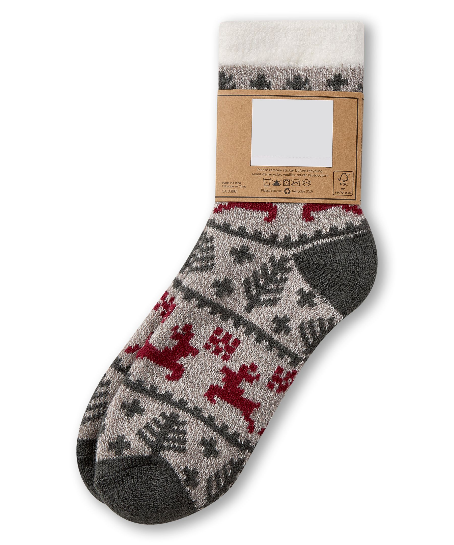 Chaussettes à imprimé de renne pour femmes, Heritage, WindRiver