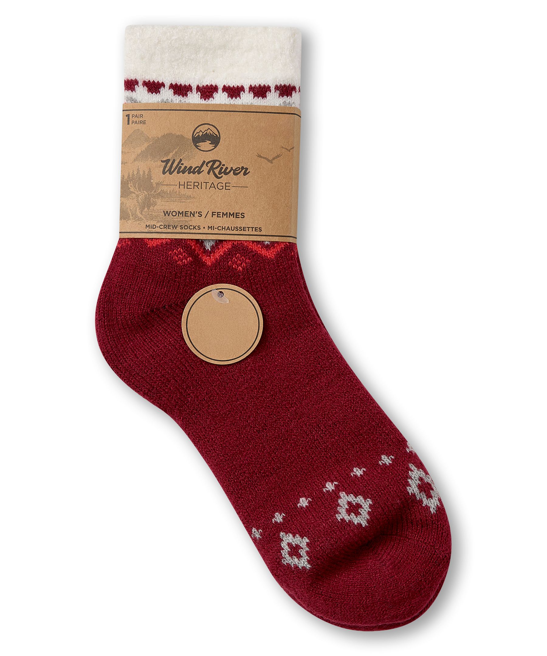 Chaussettes à imprimé diamant pour femmes, Heritage, WindRiver