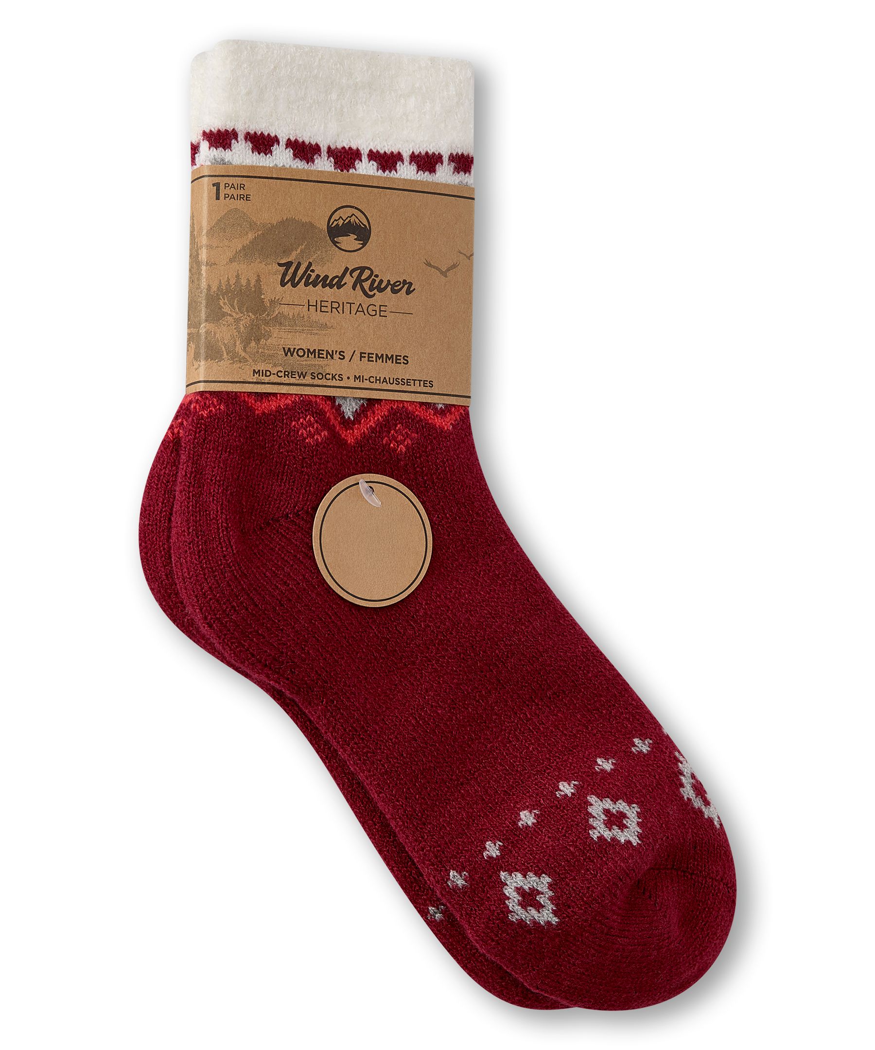 Chaussettes à imprimé diamant pour femmes, Heritage, WindRiver