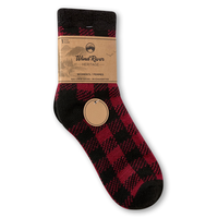WindRiver Women's Heritage Buffalo Print Socks Front_Flat