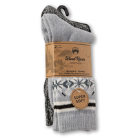 WindRiver Women's 2 pk Heritage Supersoft Socks Front_Angled_Right