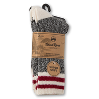 WindRiver Women's 2 pk Heritage Supersoft Socks Front_Angled_Right