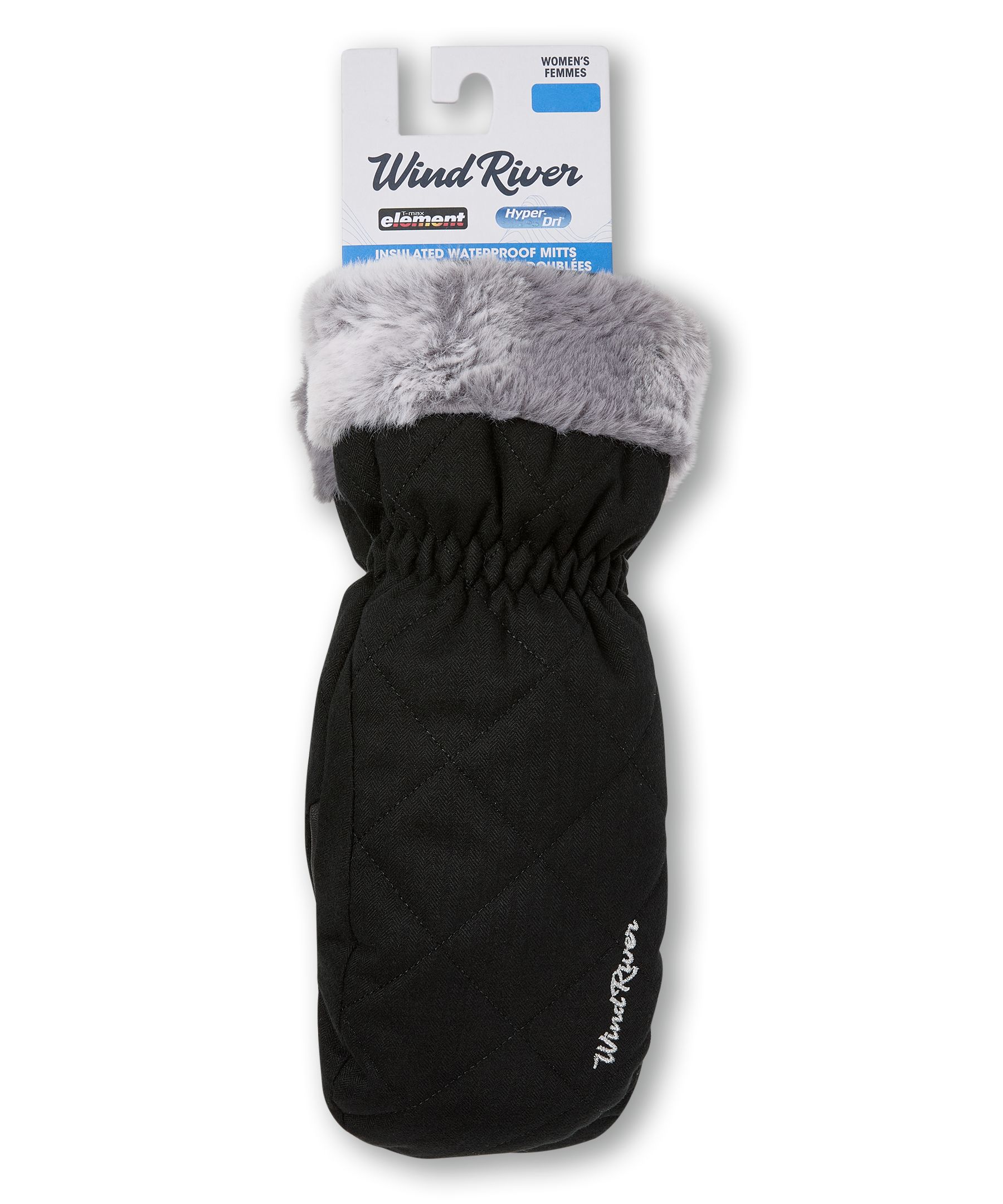 Mitaines WindRiver à revers en fausse fourrure avec isolant T-MAX et Hyper-Dri&nbsp;3 pour femmes