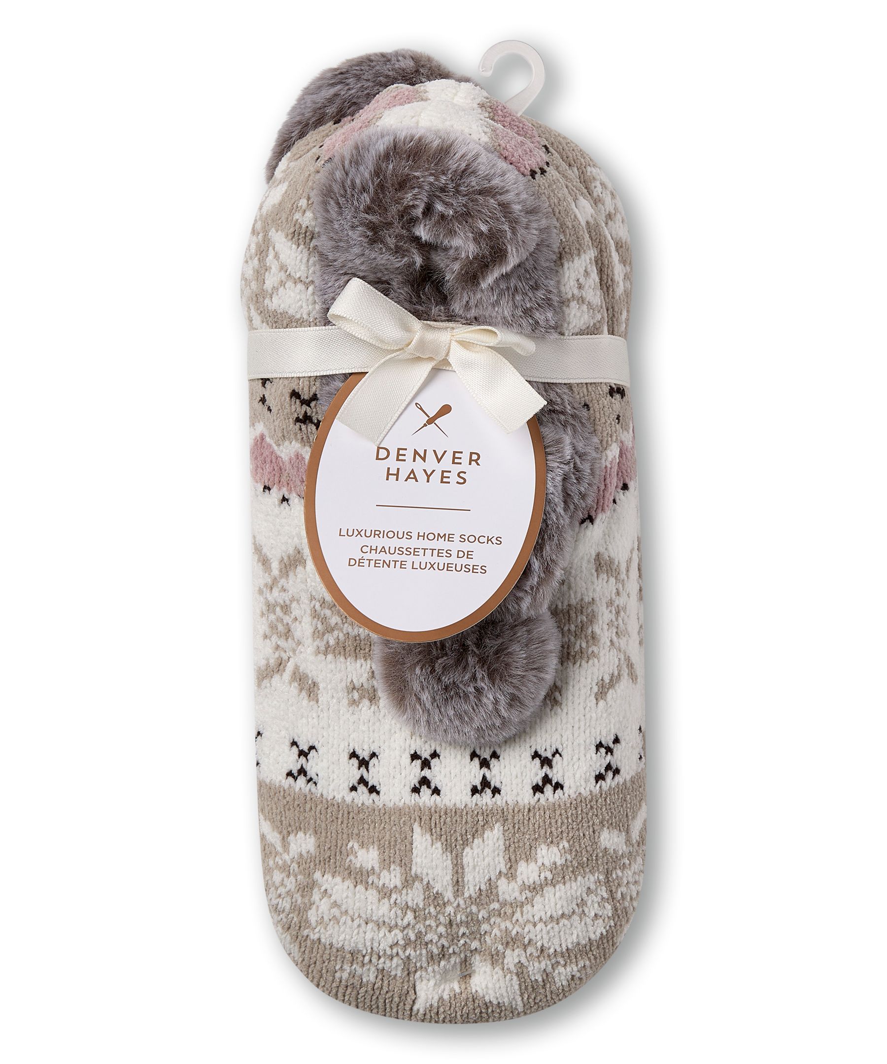 Denver Hayes Women's Chenille Nordic Home Socks