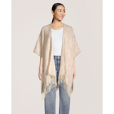 Foulard de style ruana avec frange pour femmes, Denver Hayes Front_Flat