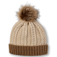 Denver Hayes Women's Cable Pom Toque Front_Flat
