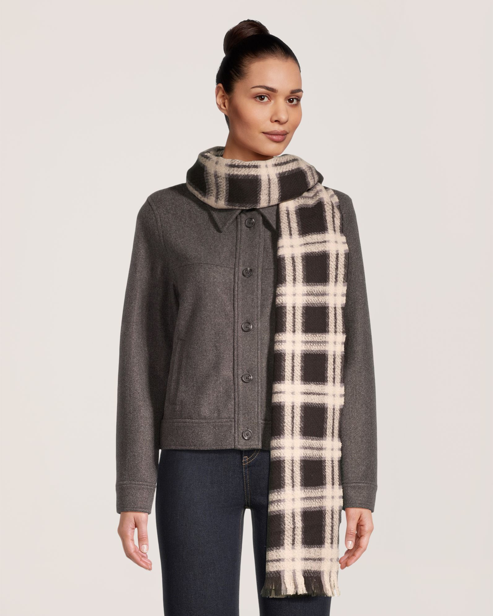 Foulard ultradoux d'épaisseur moyenne pour femmes, Denver Hayes Front_Flat