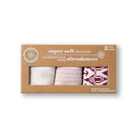 Denver Hayes Women's 3 pk Velour Socks Gift Box Front_Flat