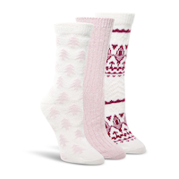 Chaussettes en feutre taupé dans une boîte cadeau pour femmes, Denver Hayes, paquet de 3 paires Front_Angled_Right