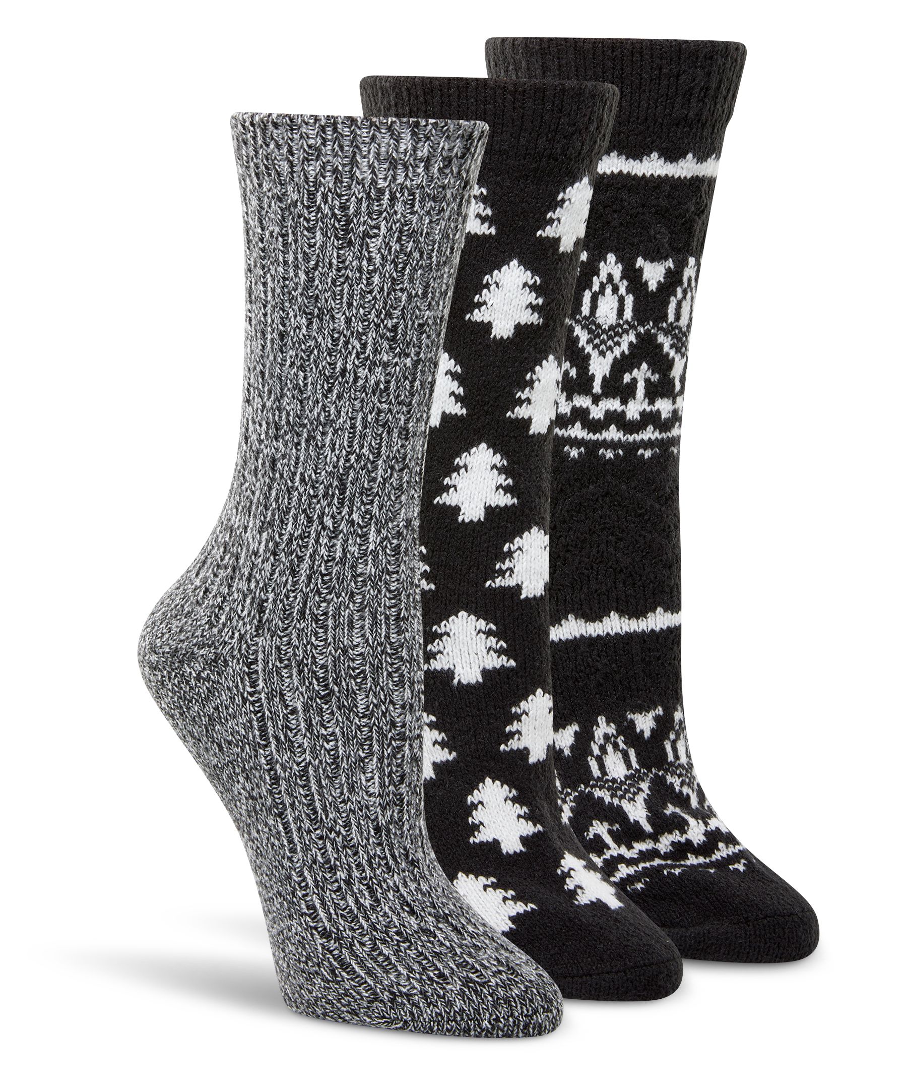 Chaussettes en feutre taupé dans une boîte cadeau pour femmes, Denver Hayes, paquet de 3 paires