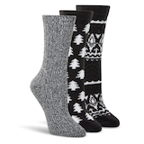 Chaussettes en feutre taupé dans une boîte cadeau pour femmes, Denver Hayes, paquet de 3 paires Front_Angled_Right