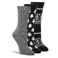 Chaussettes en feutre taupé dans une boîte cadeau pour femmes, Denver Hayes, paquet de 3 paires Front_Angled_Right