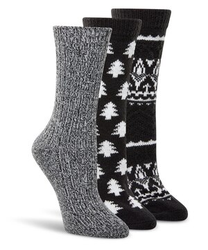 Chaussettes en feutre taupé dans une boîte cadeau pour femmes, Denver Hayes, paquet de 3 paires