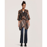 Denver Hayes Women's Self Tie Shawl Ruana Front_Flat