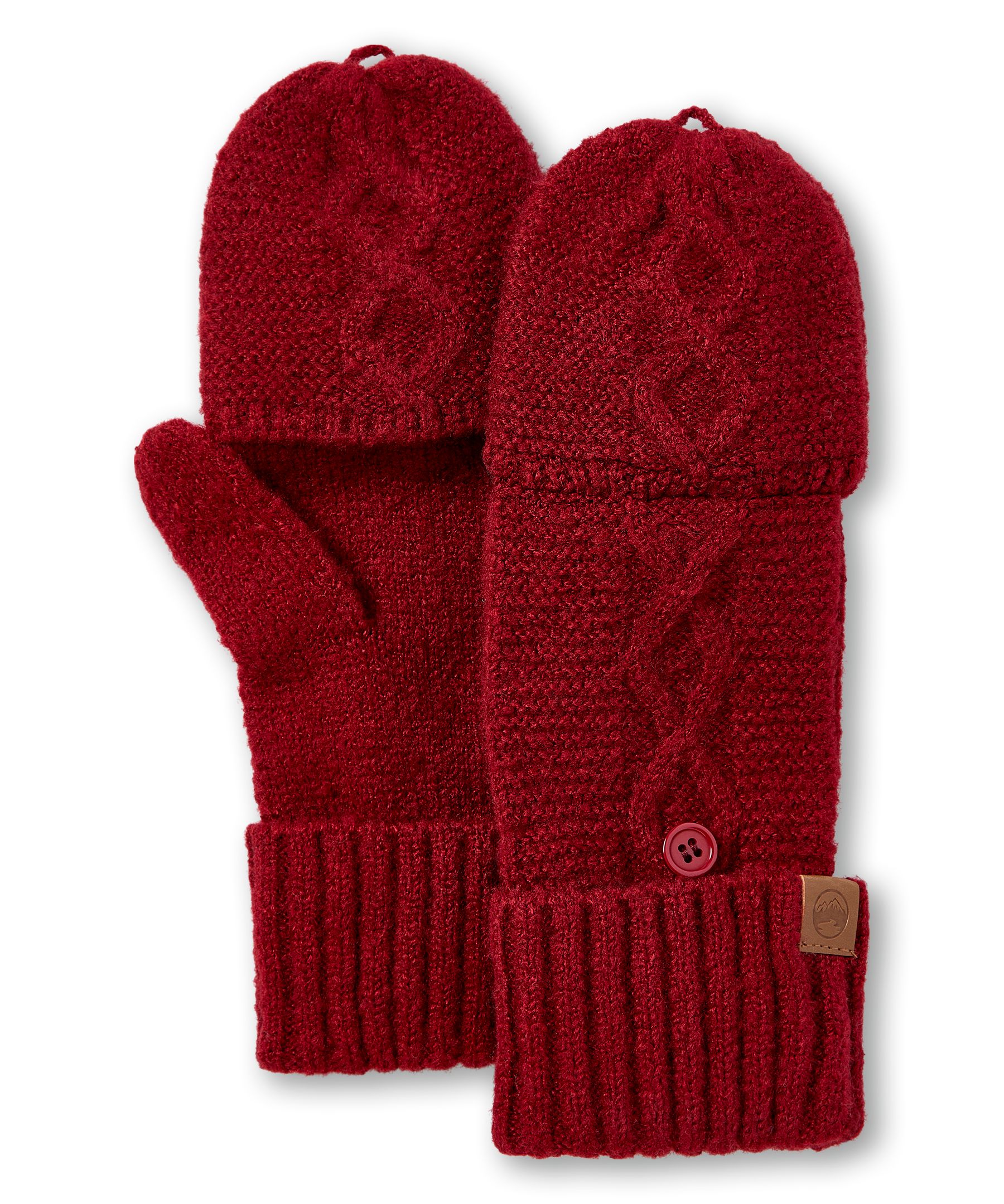 Mitaines rabattables en tricot pour femmes, Heritage, WindRiver
