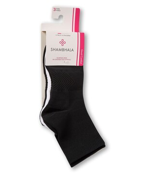 Shambhala Women's 3 pk Sport Performance Nylon Quarter Cut Socks