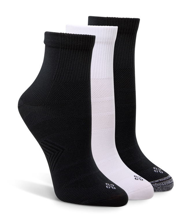 Shambhala Women's 3 pk Sport Performance Nylon Quarter Cut Socks