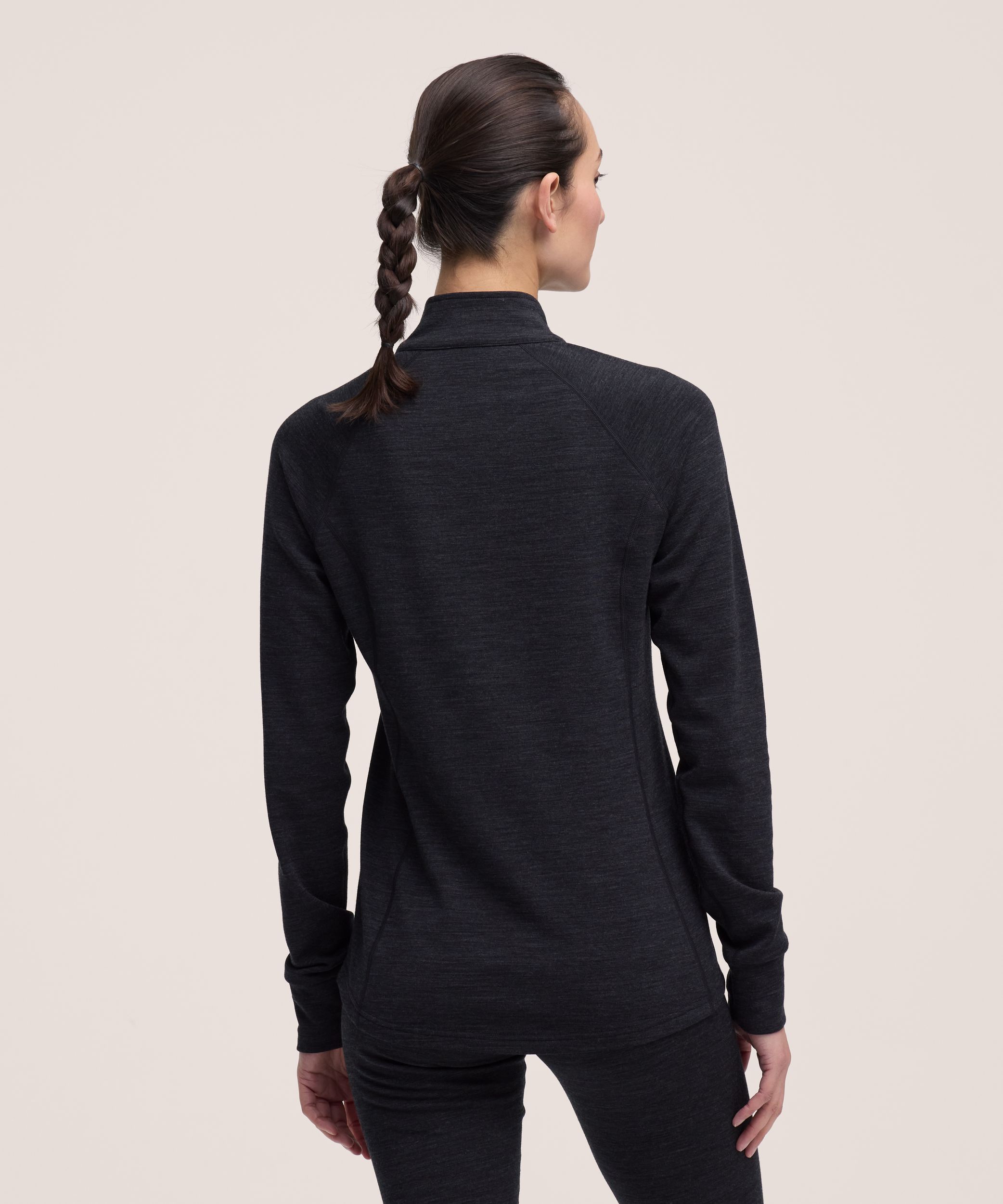 WindRiver Women's T-Max Merino Wool Blend Mock Neck Zip Top