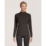 WindRiver Women's T-Max Merino Wool Blend Mock Neck Zip Top Front_Flat
