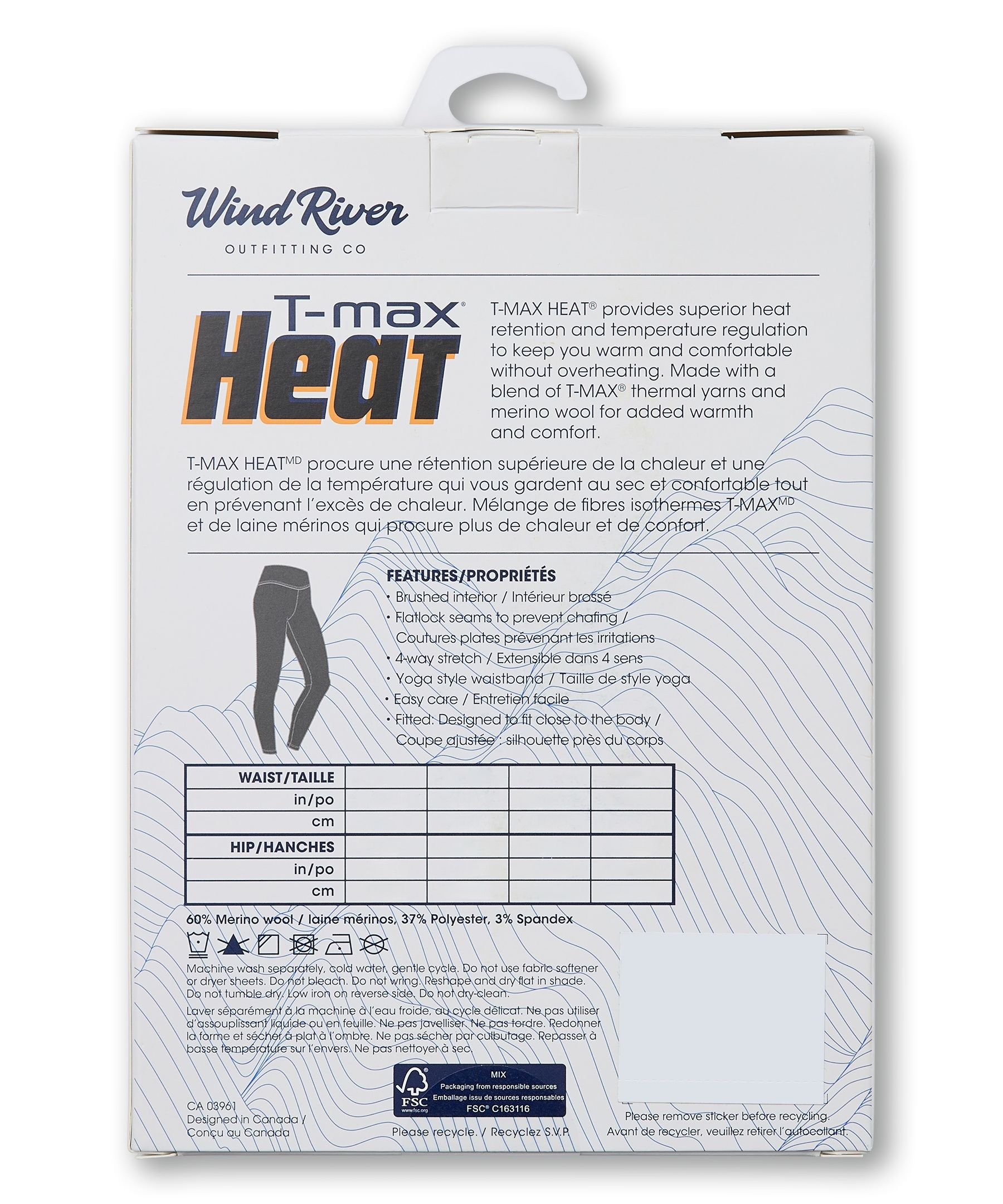 Pantalon T-MAX en mélange de laine mérinos pour femmes, WindRiver