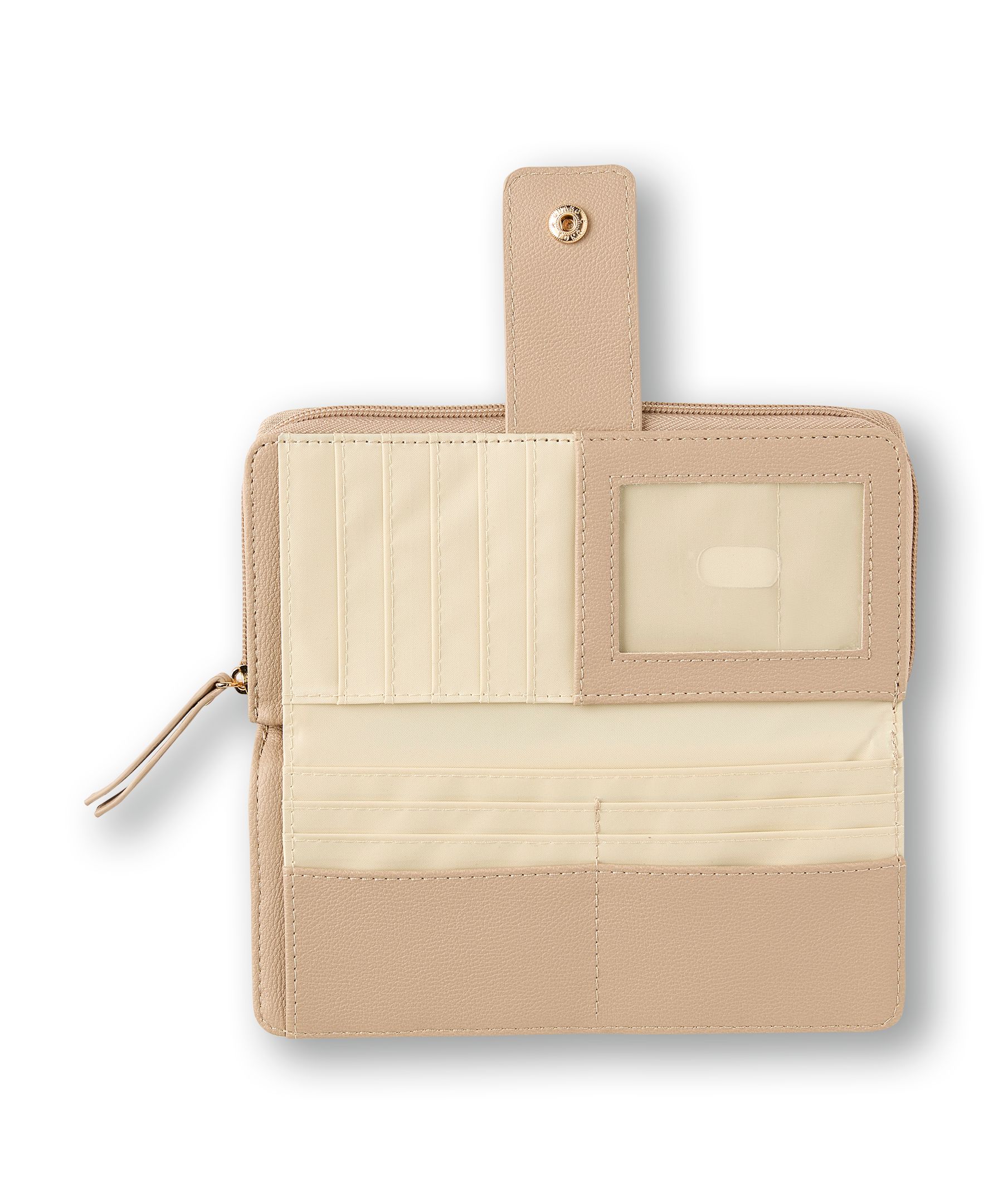 Denver Hayes Women's Wallet with Tab Flap and Back Zip