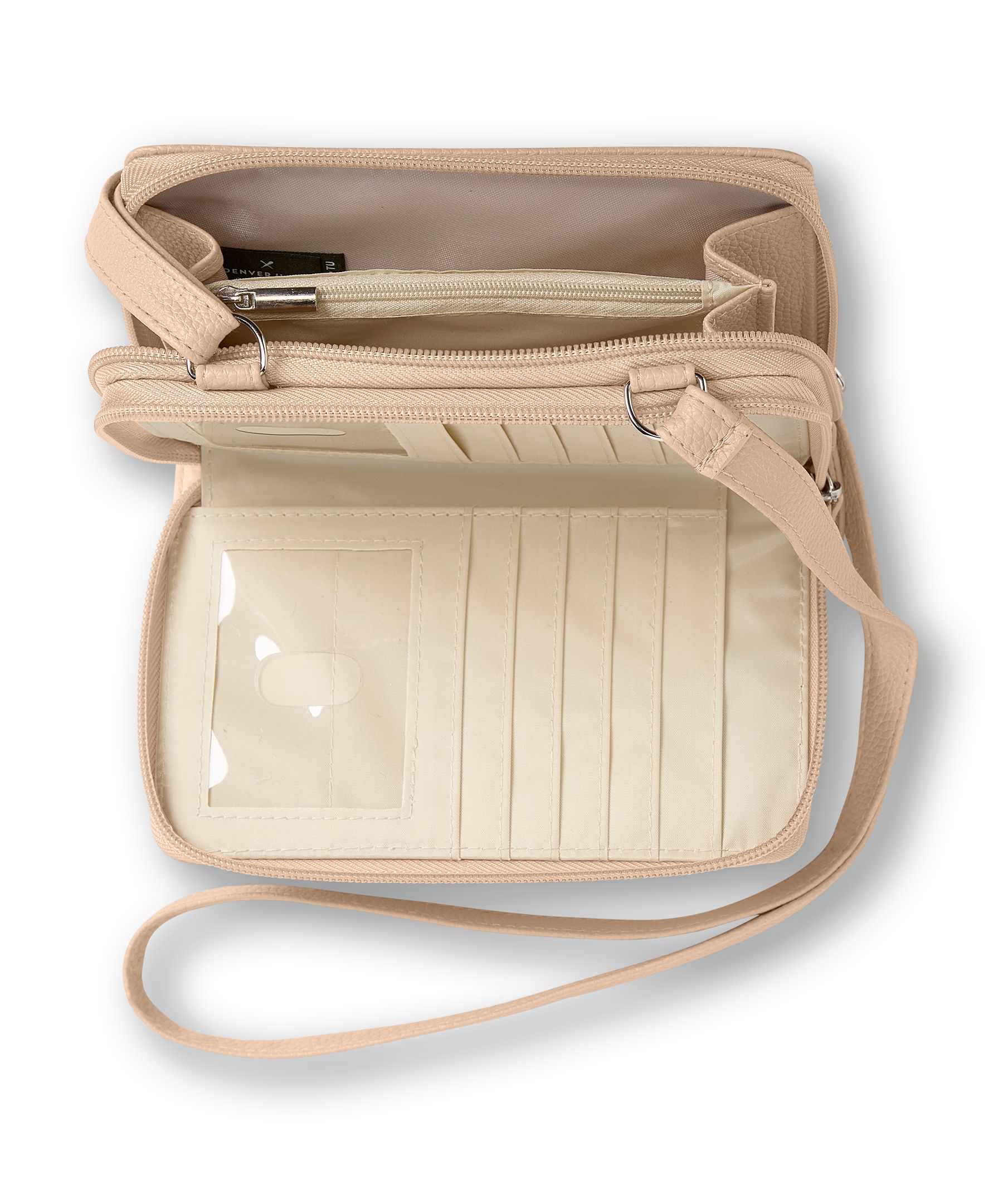 Denver Hayes Women's Double Zip Around String Wallet