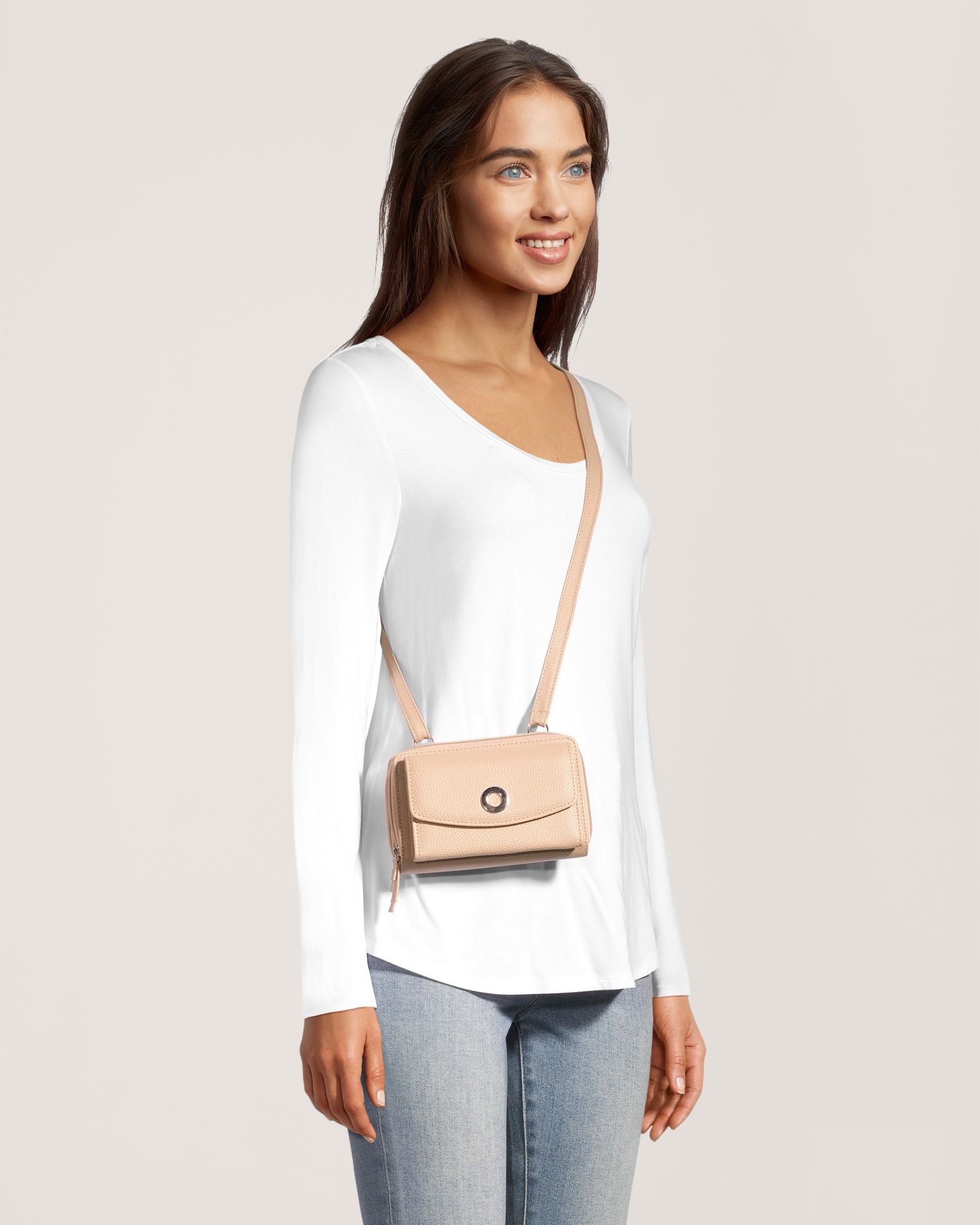 Denver Hayes Women's Double Zip Around String Wallet