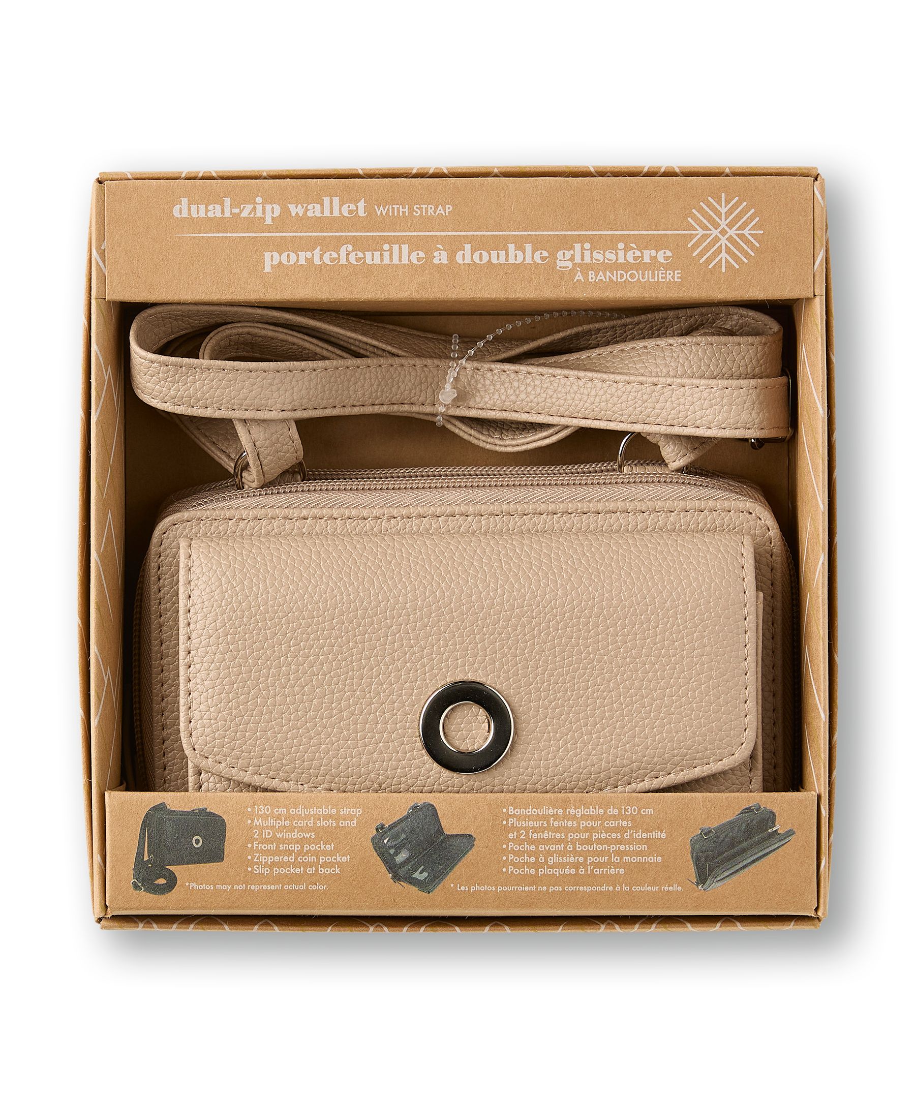 Denver Hayes Women's Double Zip Around String Wallet