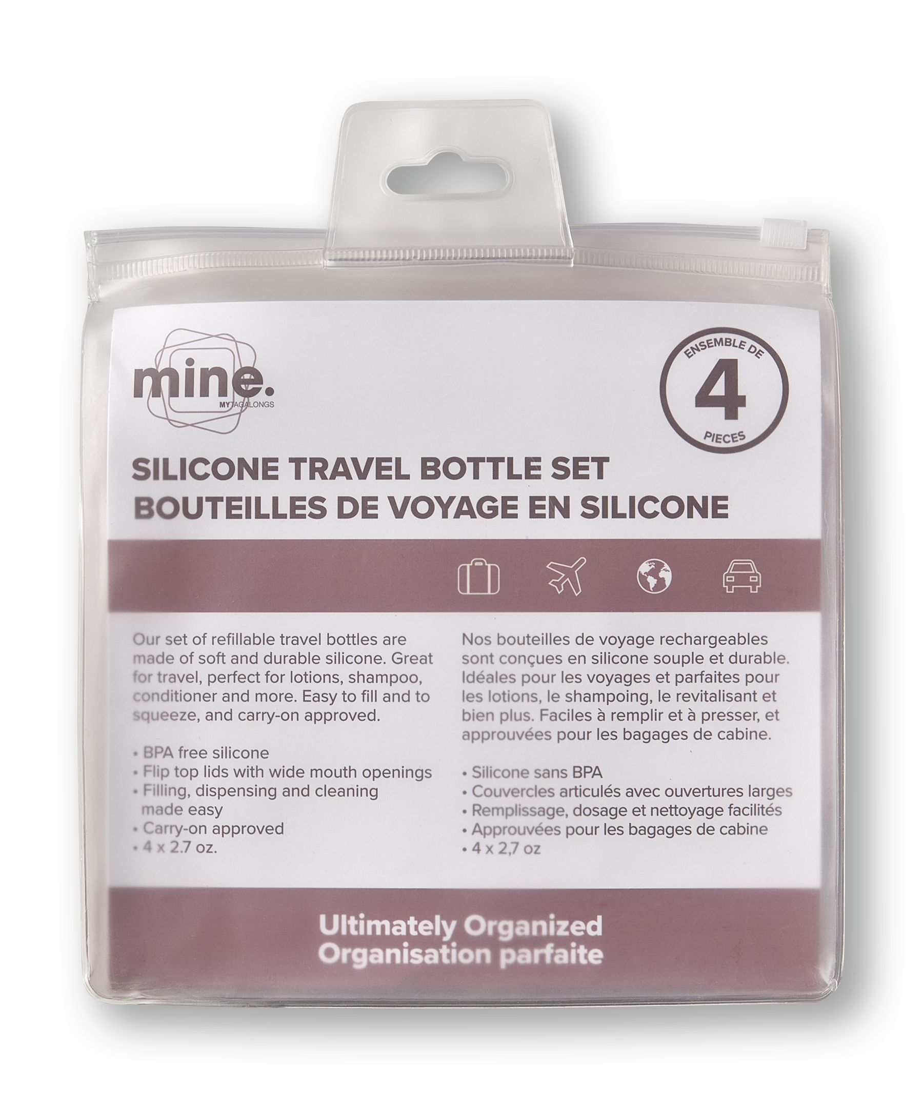 Mytagalongs Women's Mine Set Of 4 Silicone Travel Bottles