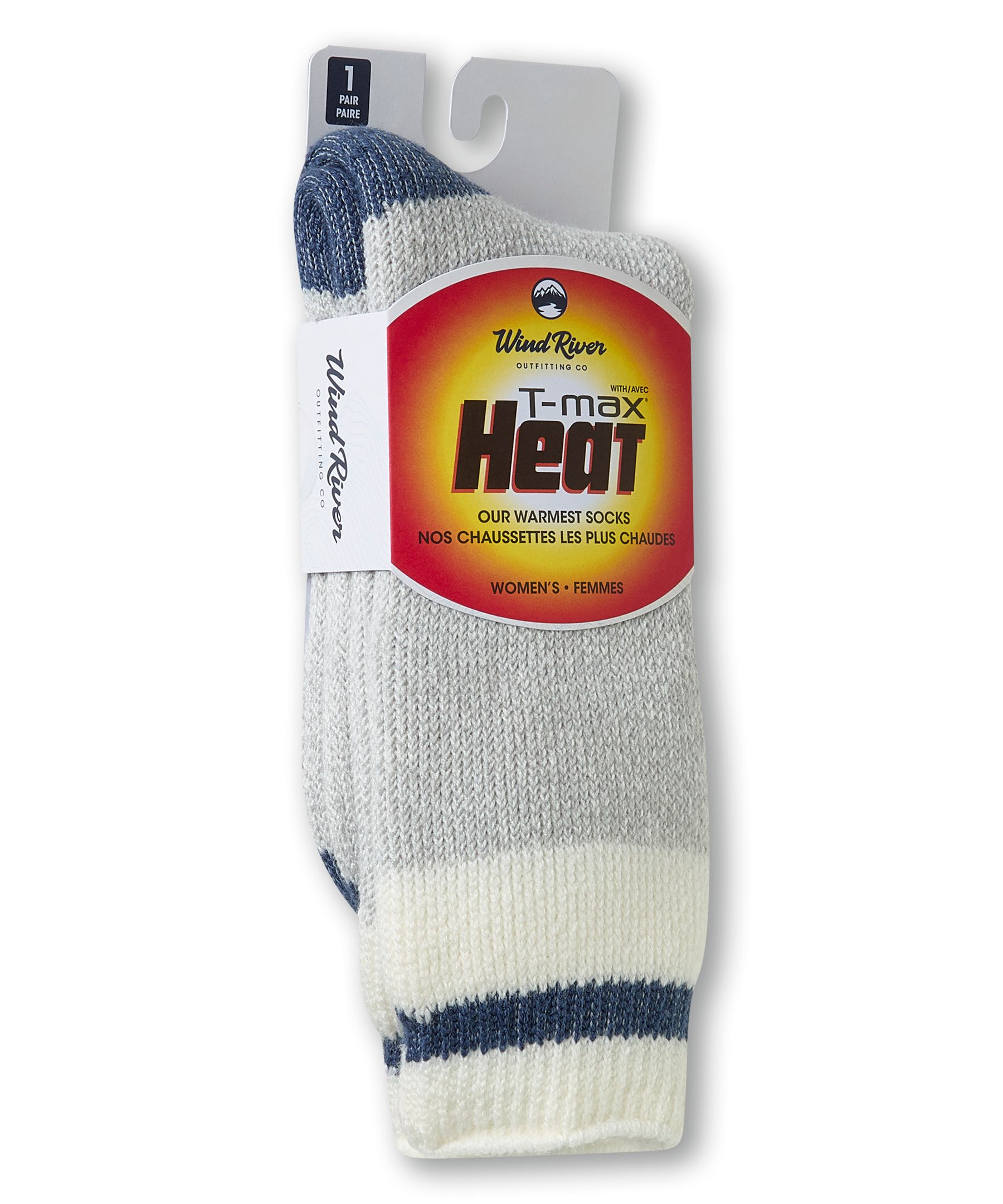 WindRiver Women's Twist Knit Thermal T-Max Heat Crew Socks