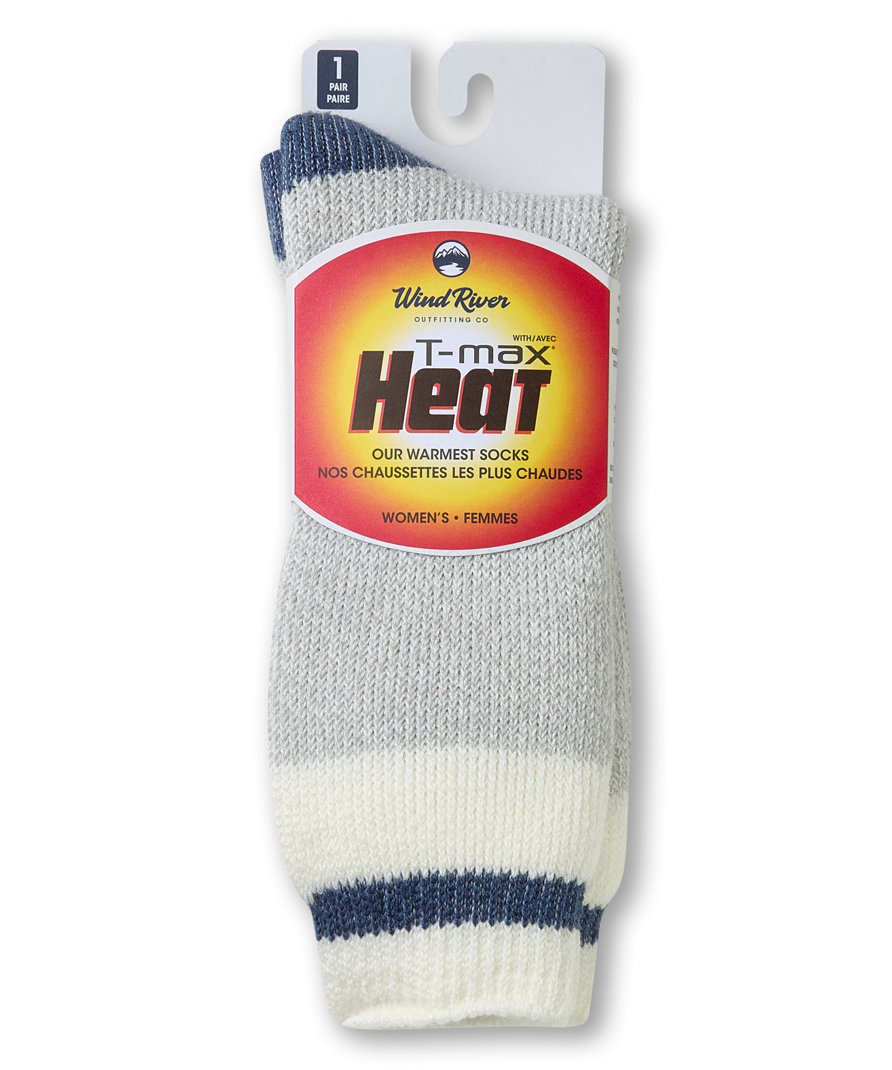 WindRiver Women's Twist Knit Thermal T-Max Heat Crew Socks