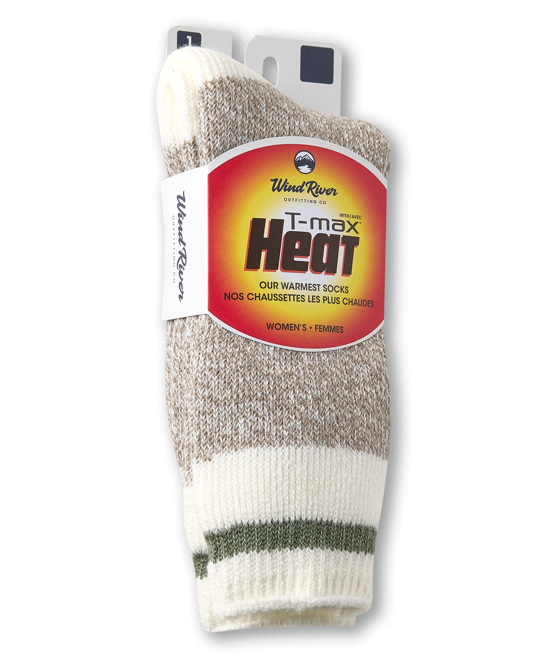 Mi-chaussettes isothermes en tricot torsadé avec T-MAX Heat pour femmes, WindRiver