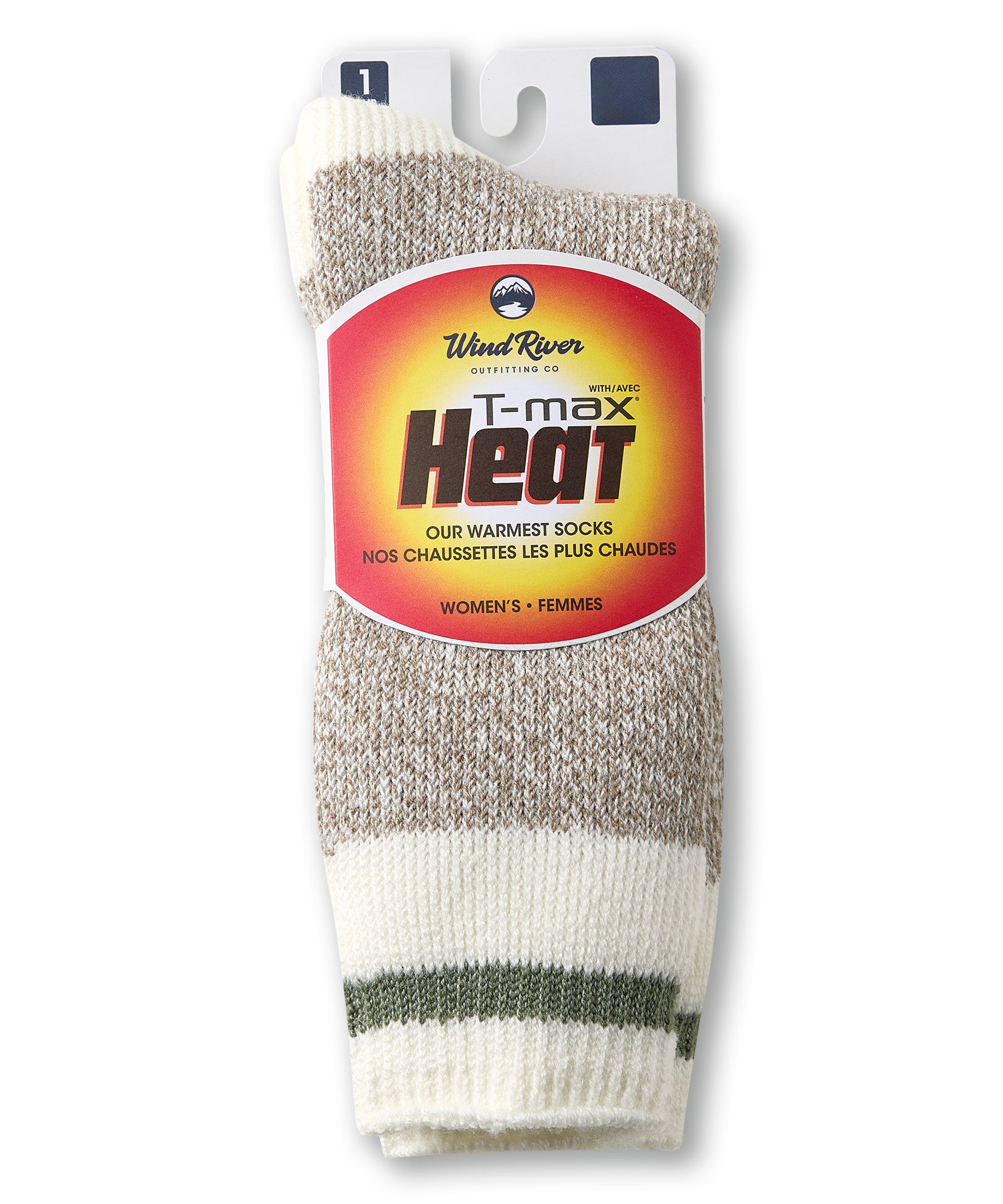 Mi-chaussettes isothermes en tricot torsadé avec T-MAX Heat pour femmes, WindRiver