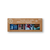 Boîte cadeau de chaussettes fantaisie pour femmes, Denver Hayes, paquet de quatre paires Front_Flat