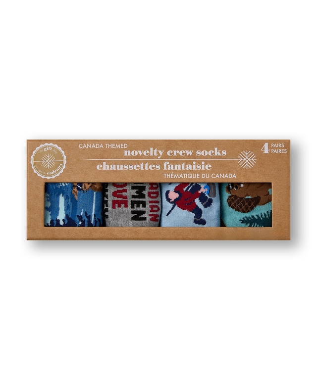 Boîte cadeau de chaussettes fantaisie pour femmes, Denver Hayes, paquet de quatre paires
