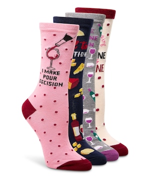 Boîte cadeau de chaussettes fantaisie pour femmes, Denver Hayes, paquet de quatre paires