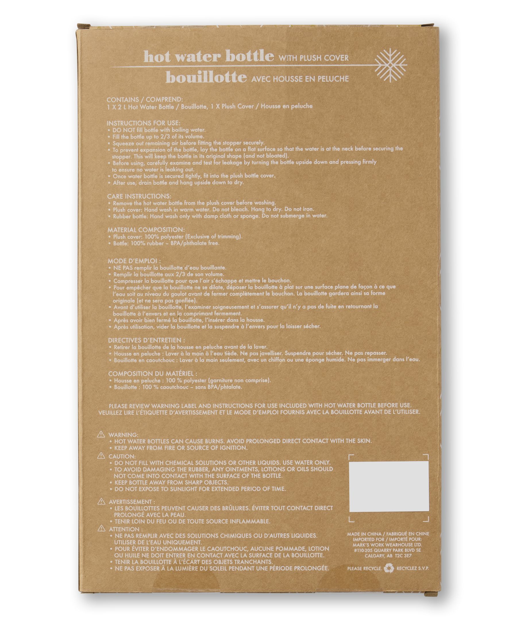 Bouillotte de 2&nbsp;L, Denver Hayes