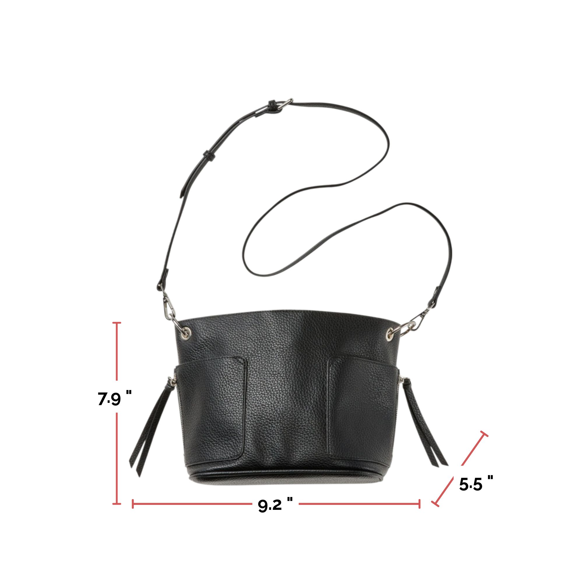 Denver Hayes Women's Baggiesue Crossbody Bag with Inside Pouch