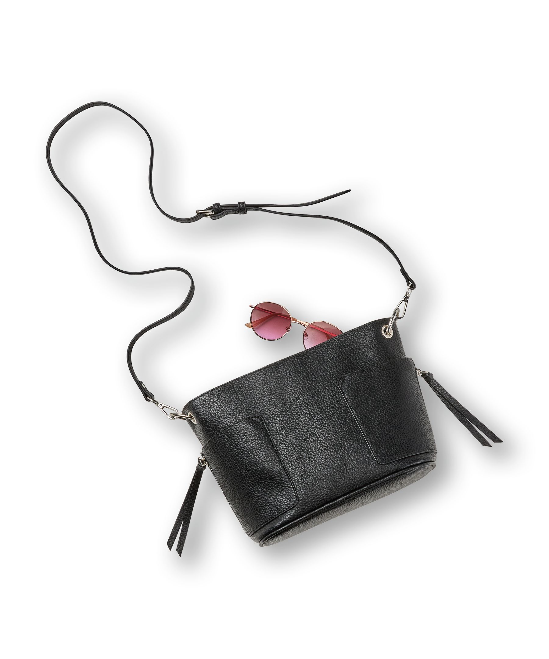 Denver Hayes Women's Baggiesue Crossbody Bag with Inside Pouch