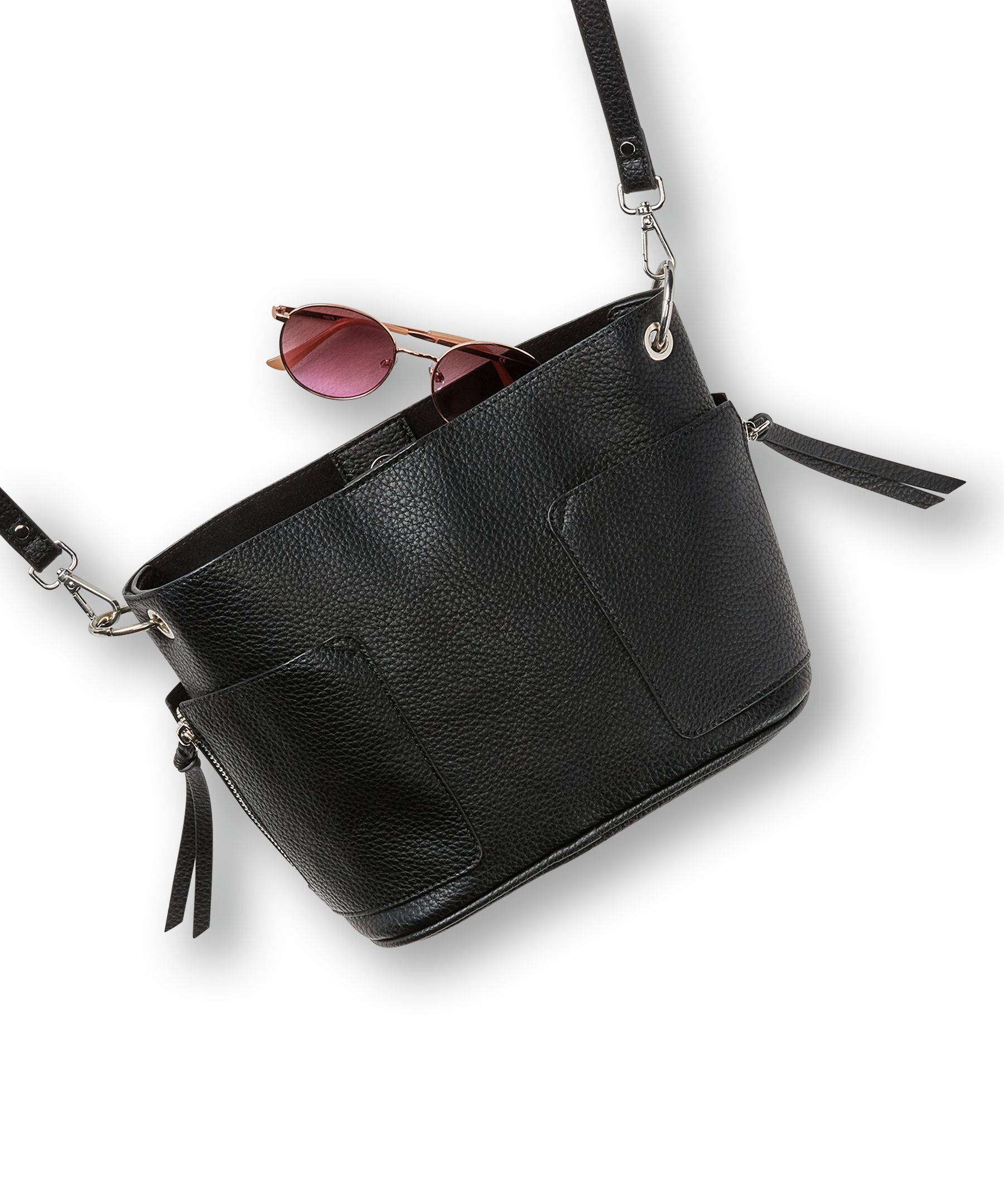 Denver Hayes Women's Baggiesue Crossbody Bag with Inside Pouch