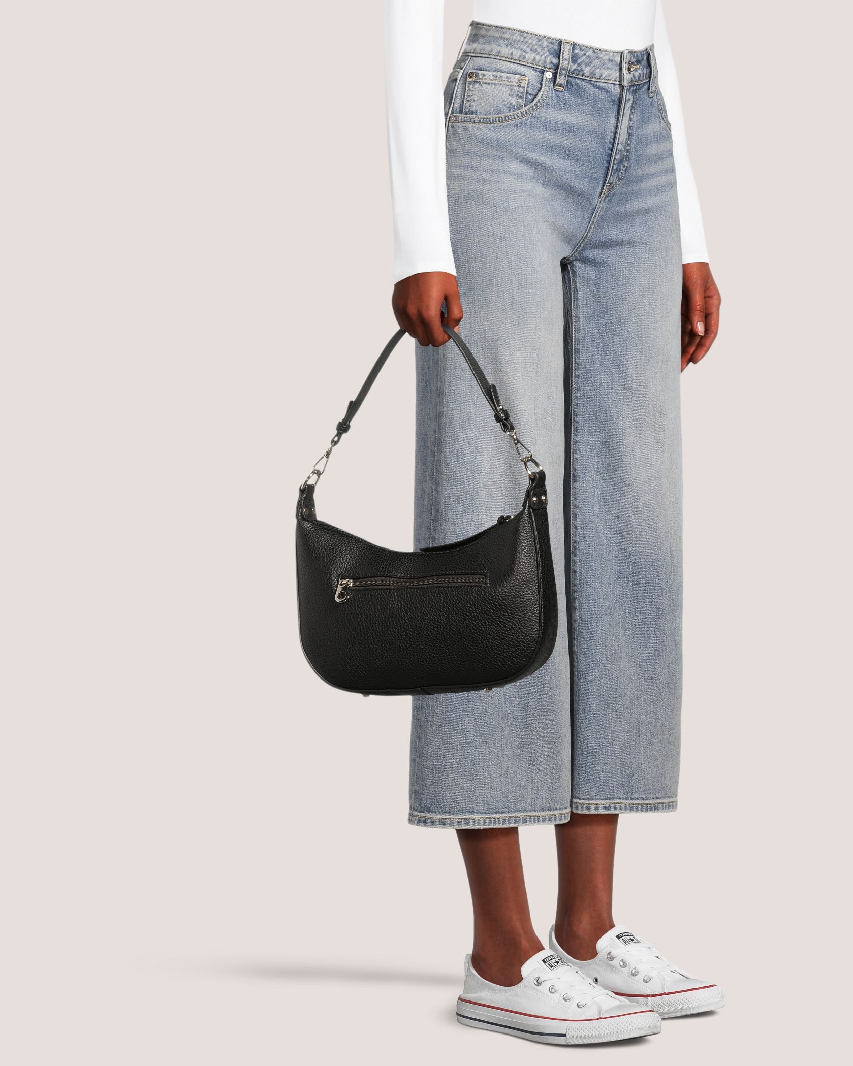 Denver Hayes Women's Half-Moon Dual Strap Shoulder Bag