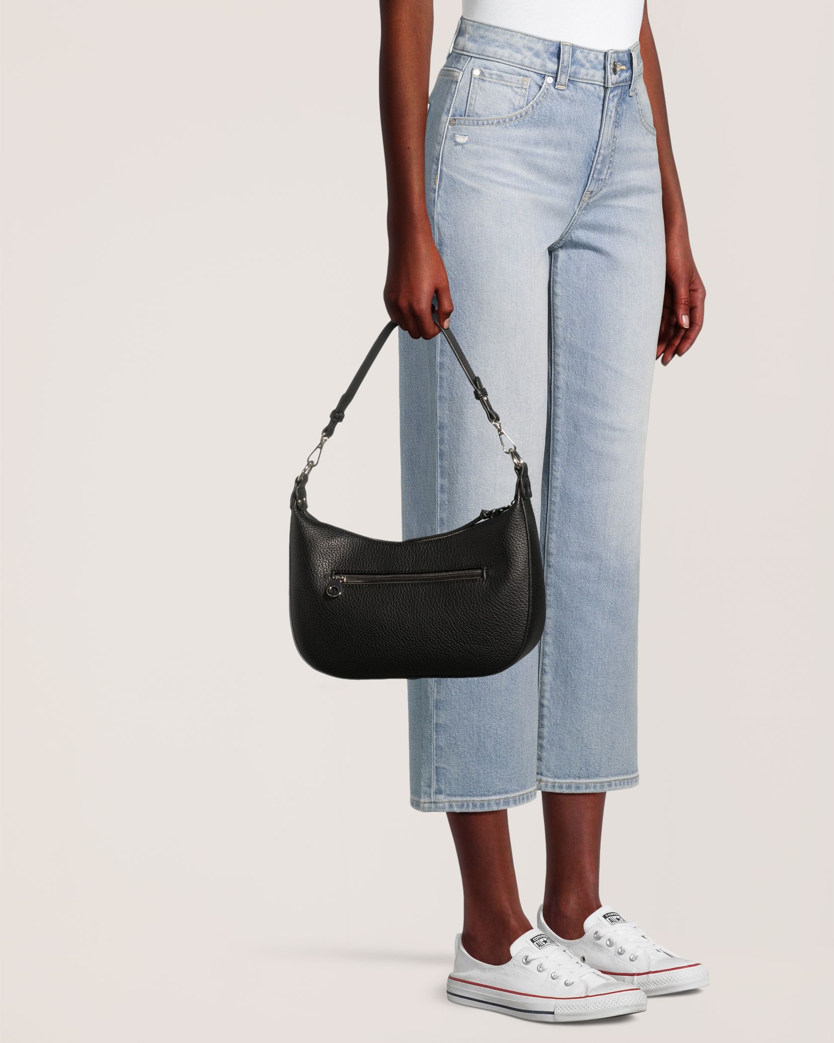 Denver Hayes Women's Half-Moon Dual Strap Shoulder Bag