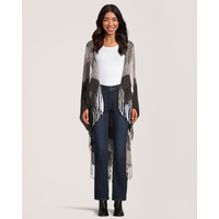 Denver Hayes Women's Hooded Shawl Ruana With Pockets