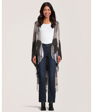 Denver Hayes Women's Hooded Shawl Ruana With Pockets